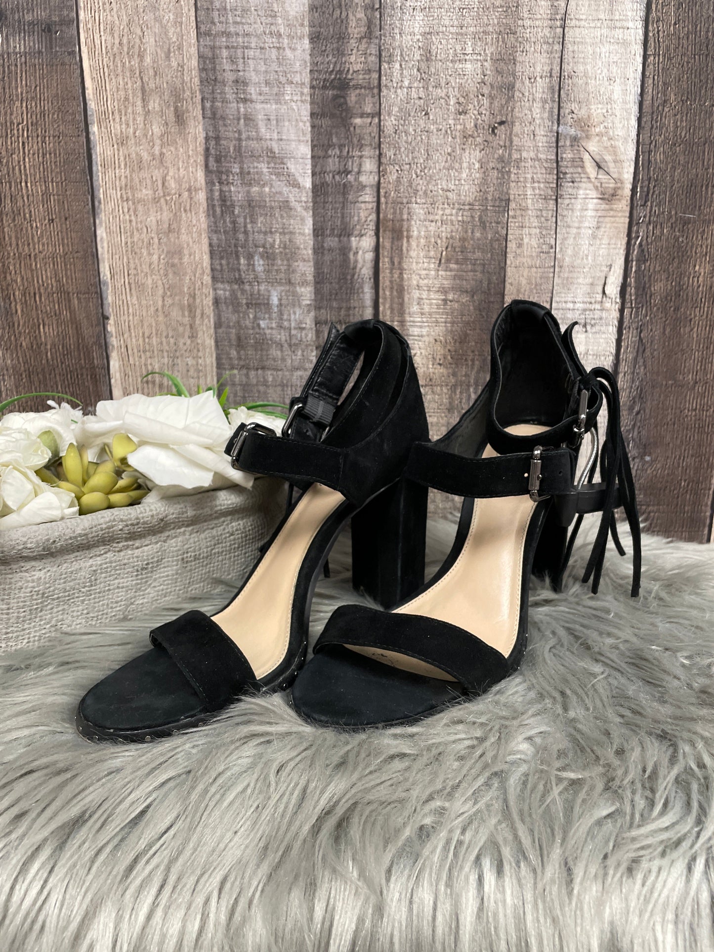 Sandals Heels Block By Vince Camuto In Black, Size: 8