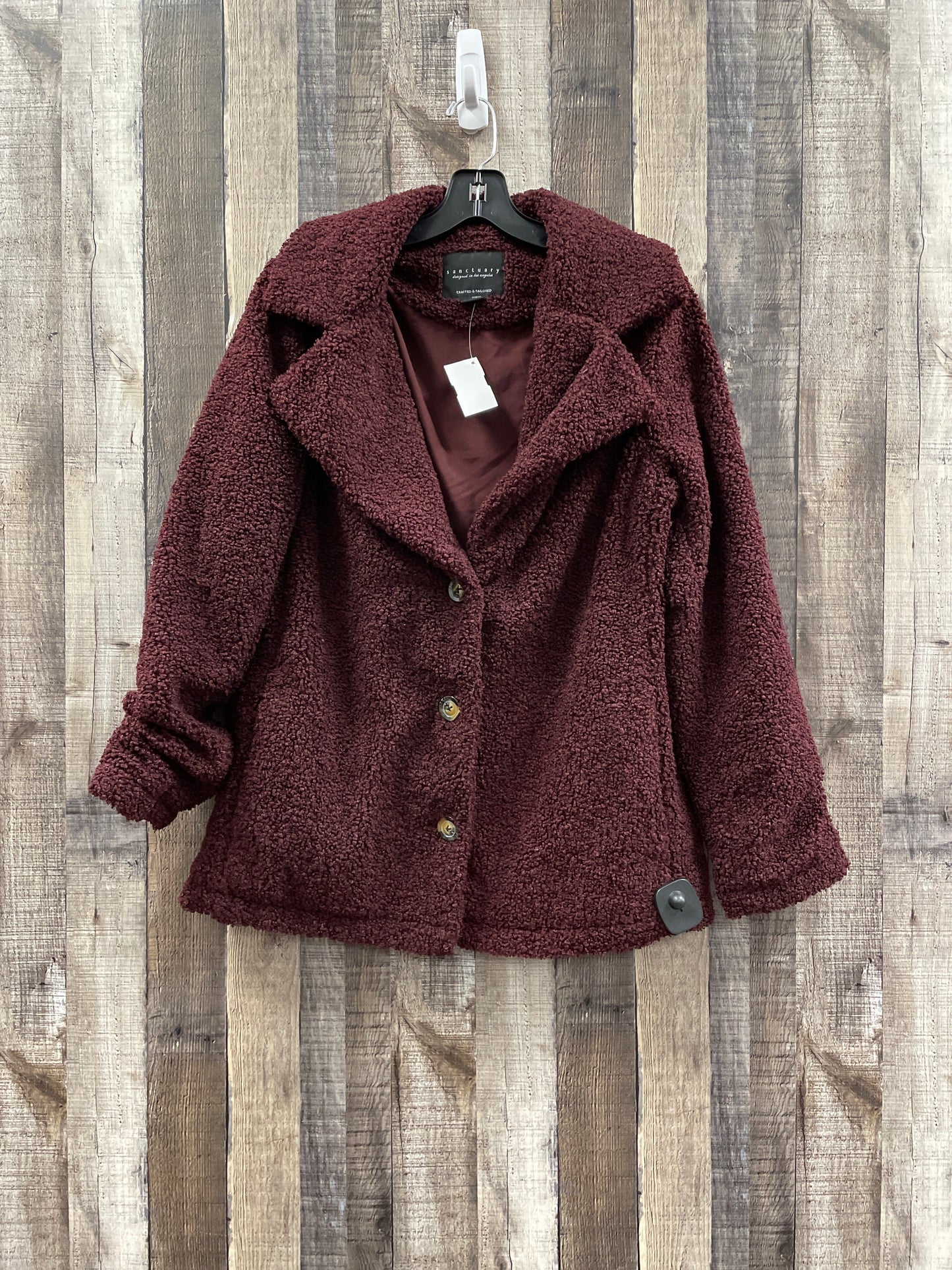 Coat Faux Fur & Sherpa By Sanctuary In Red, Size: S