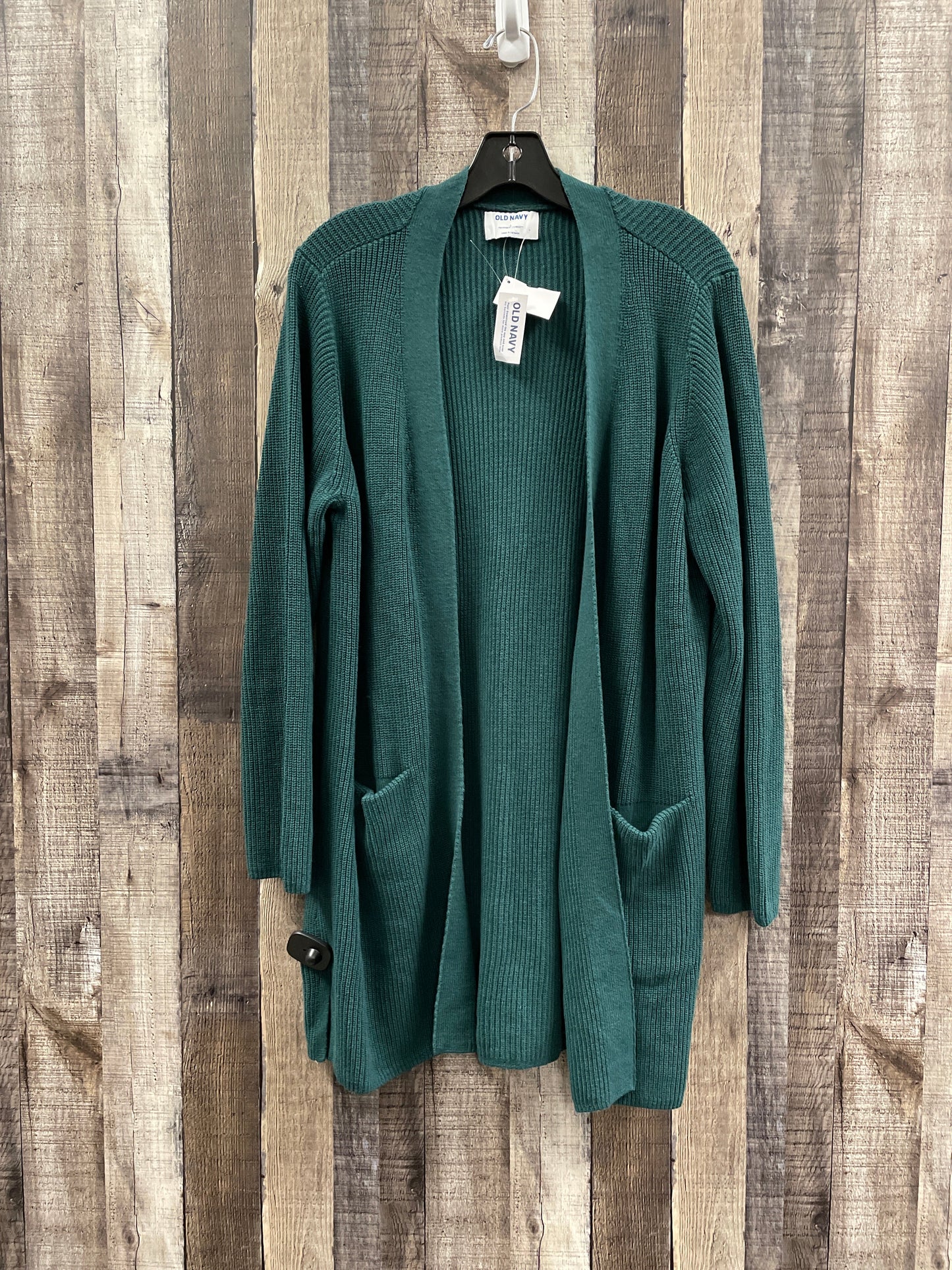 Sweater Cardigan By Old Navy In Green, Size: L