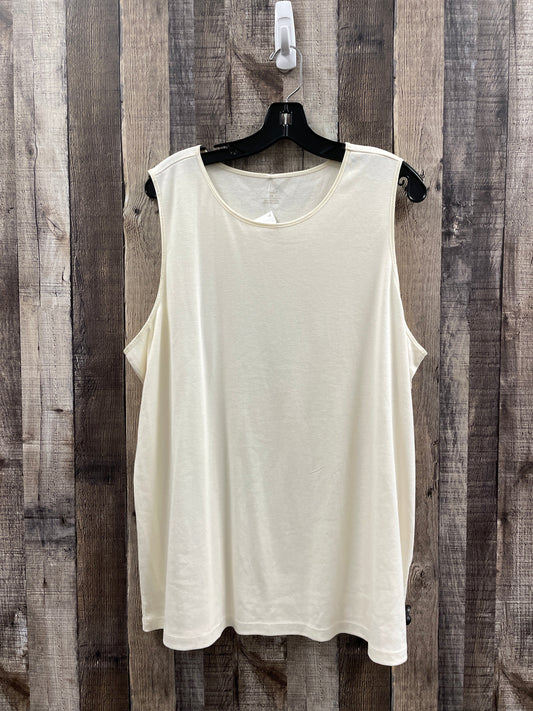 Top Sleeveless By Cj Banks In Ivory, Size: 2x