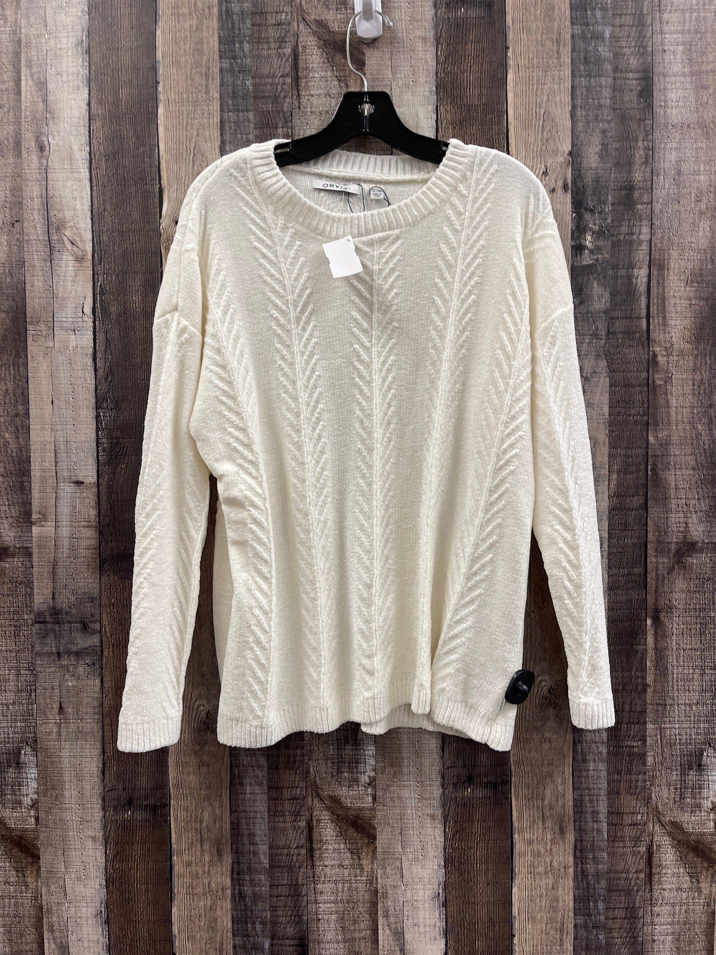 Sweater By Orvis In White, Size: Xl