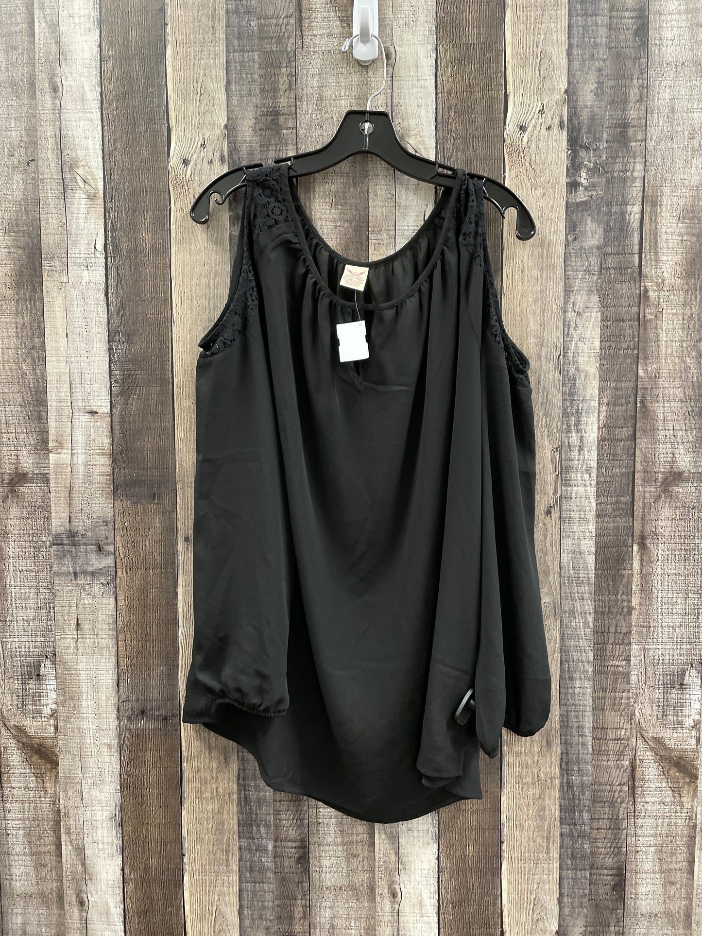 Top Long Sleeve By Faded Glory In Black, Size: 2x