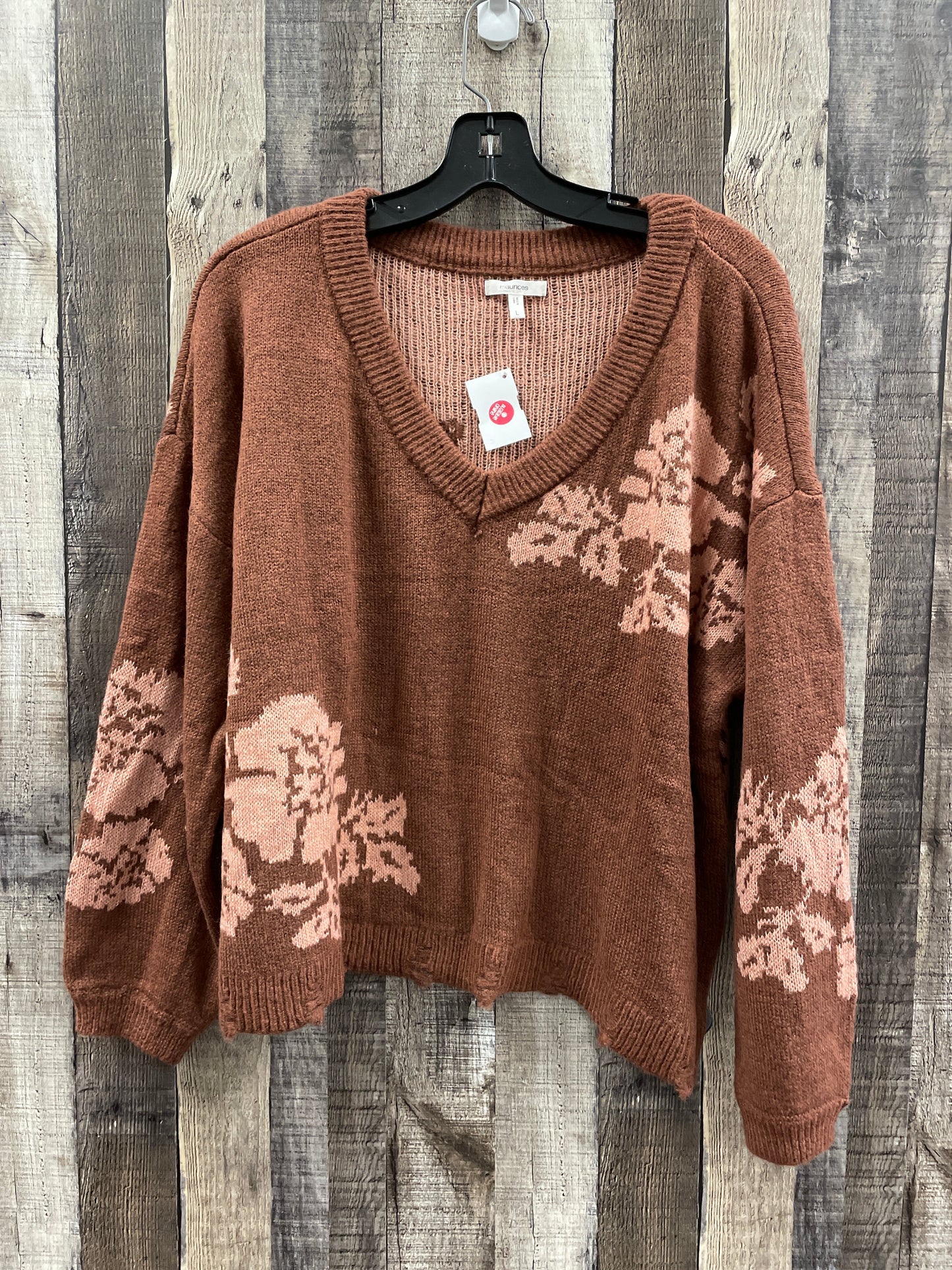 Sweater By Maurices In Brown, Size: L