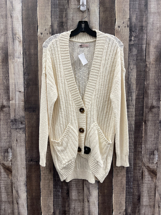 Sweater Cardigan By So In Ivory, Size: S