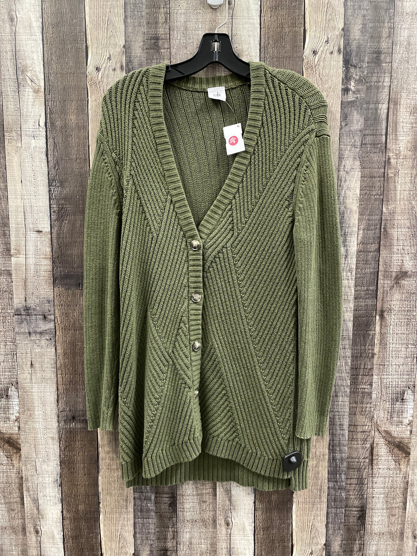 Sweater Cardigan By Cabi In Green, Size: S