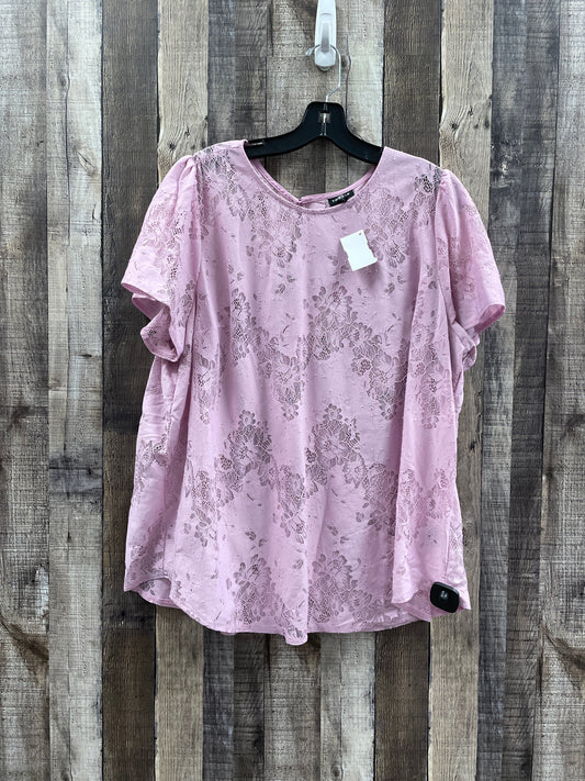 Top Short Sleeve By Torrid In Pink, Size: 2x