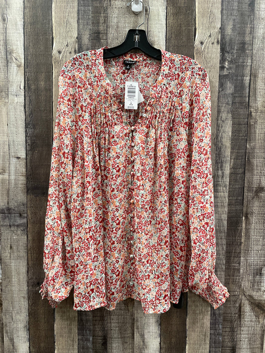 Blouse Long Sleeve By Torrid In Floral Print, Size: 2x