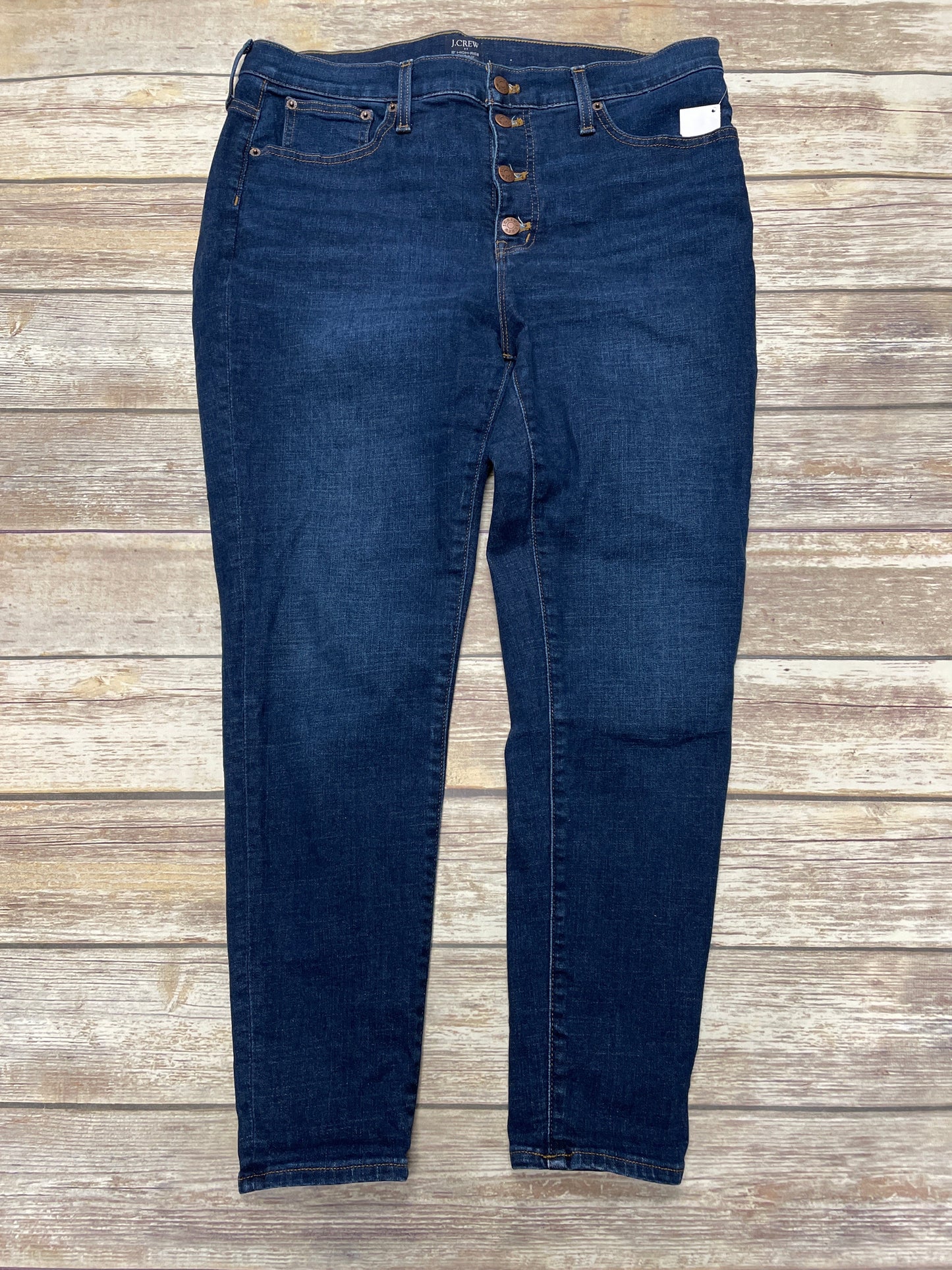 Jeans Skinny By J. Crew In Blue Denim, Size: 14