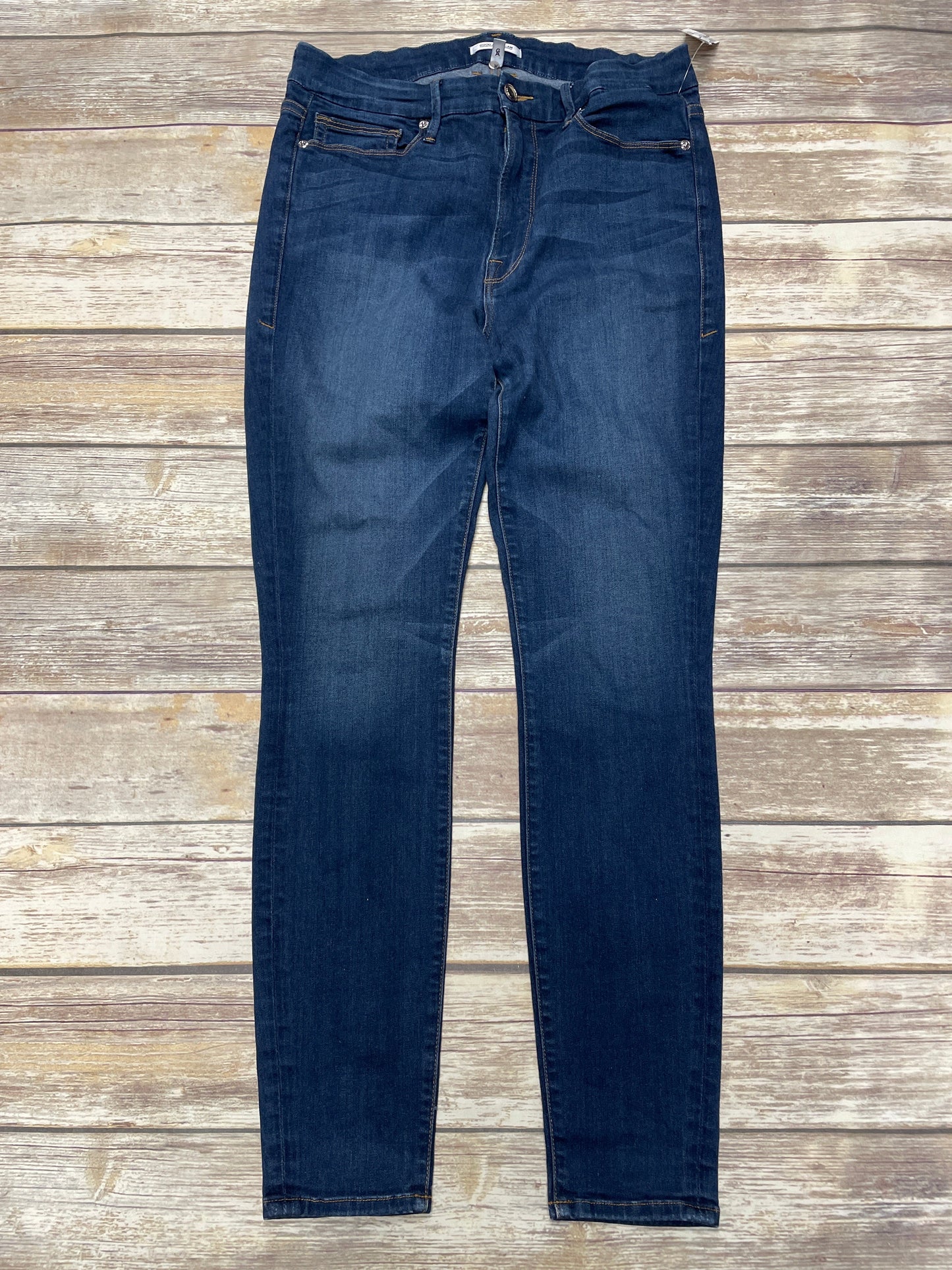 Jeans Straight By Good American In Blue Denim, Size: 16