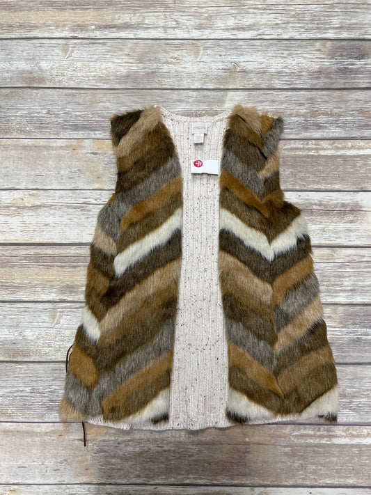 Vest Faux Fur & Sherpa By Chicos In Multi-colored, Size: Xs