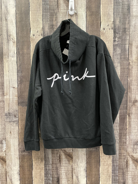 Sweatshirt Collar By Pink In Black, Size: L