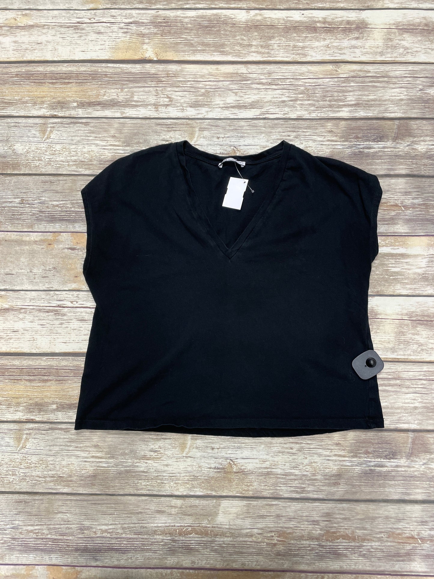 Top Short Sleeve By Zara In Black, Size: S