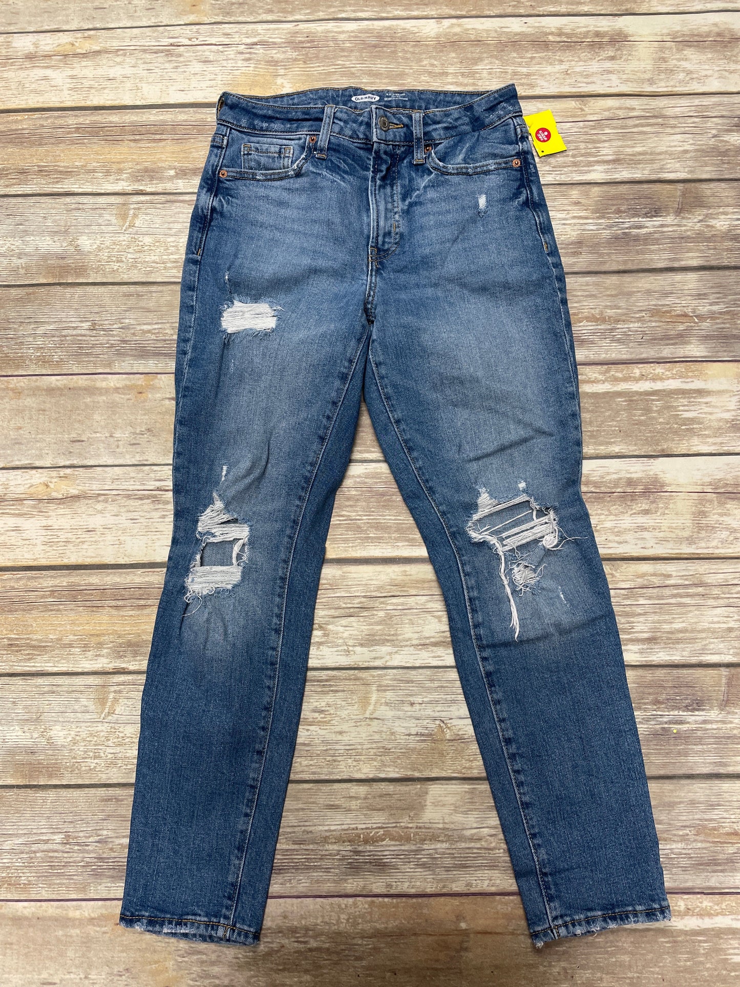 Jeans Straight By Old Navy In Blue Denim, Size: 4