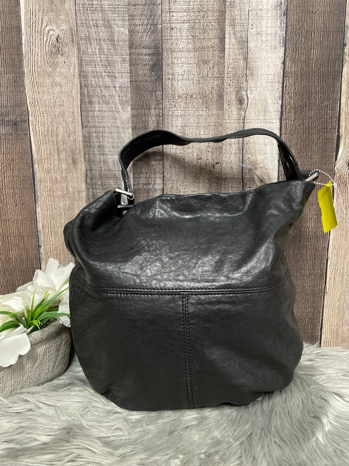 Handbag Leather By Lamb, Size: Medium