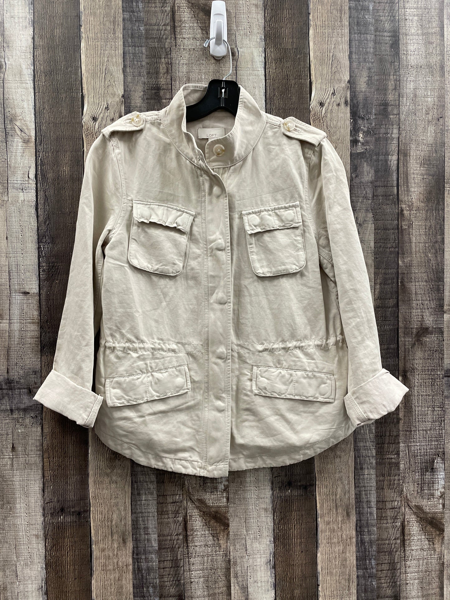 Jacket Utility By Loft In Taupe, Size: S