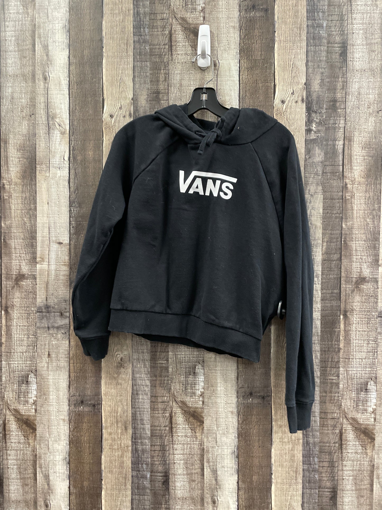 Sweatshirt Hoodie By Vans In Black, Size: M