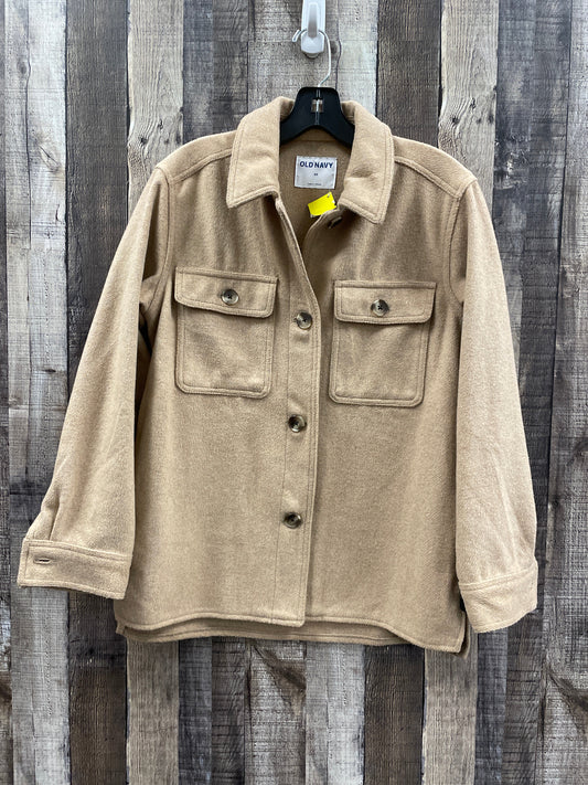 Jacket Shirt By Old Navy In Tan, Size: Xs