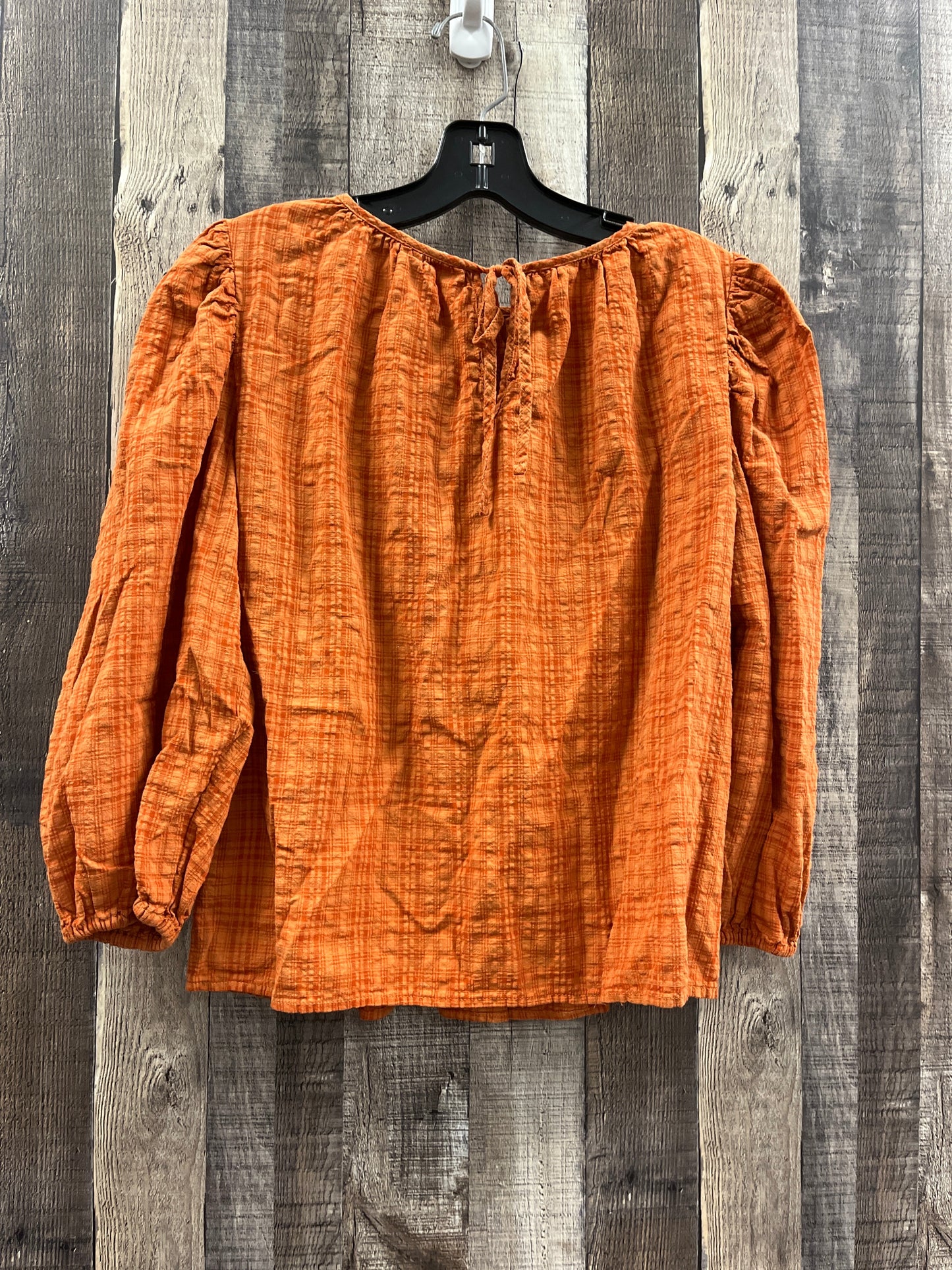 Top Long Sleeve By Ana In Orange, Size: S