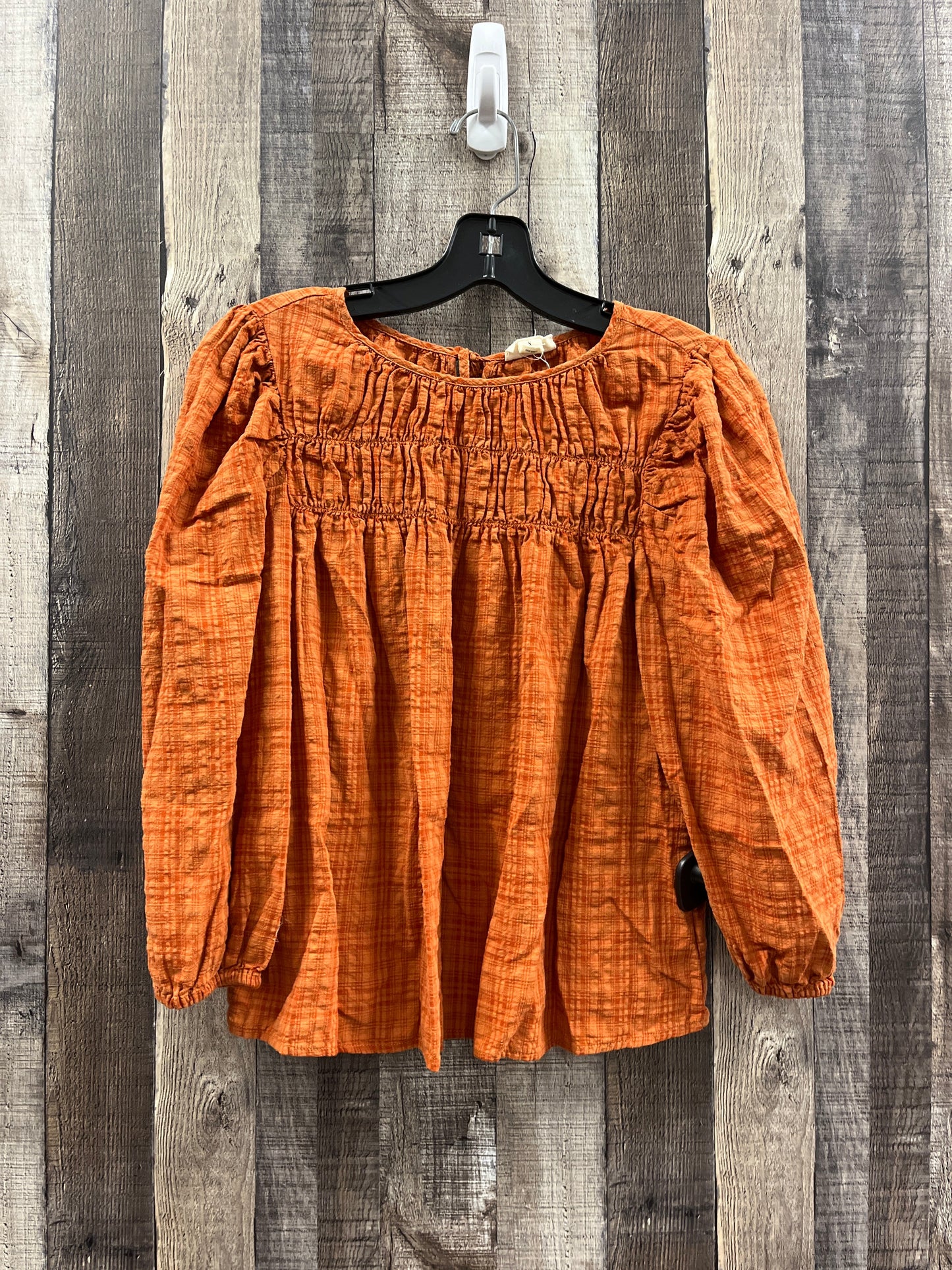 Top Long Sleeve By Ana In Orange, Size: S