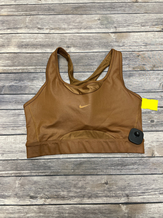 Athletic Bra By Nike In Brown, Size: L