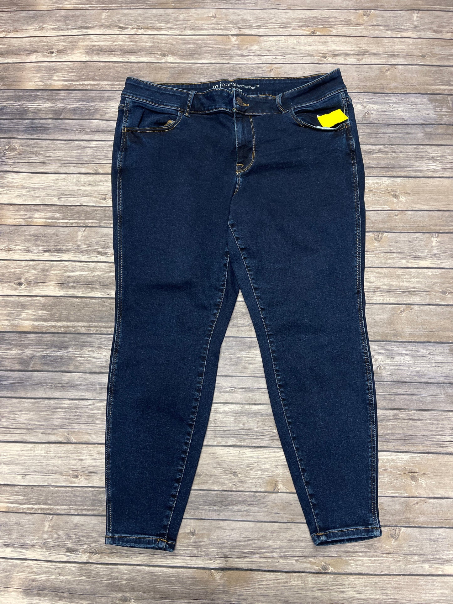 Jeans Skinny By Maurices In Blue Denim, Size: 18