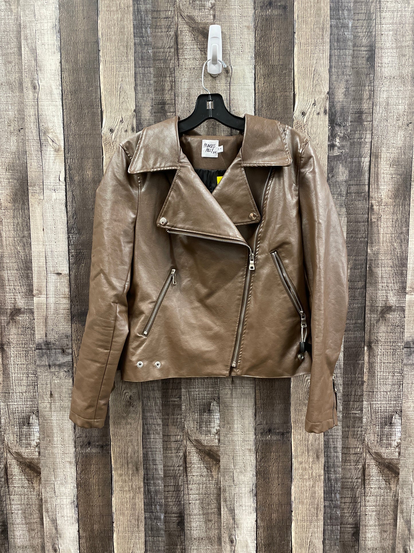 Jacket Moto By Cme In Brown, Size: S