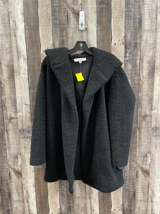 Coat Faux Fur & Sherpa By Loft In Black, Size: M