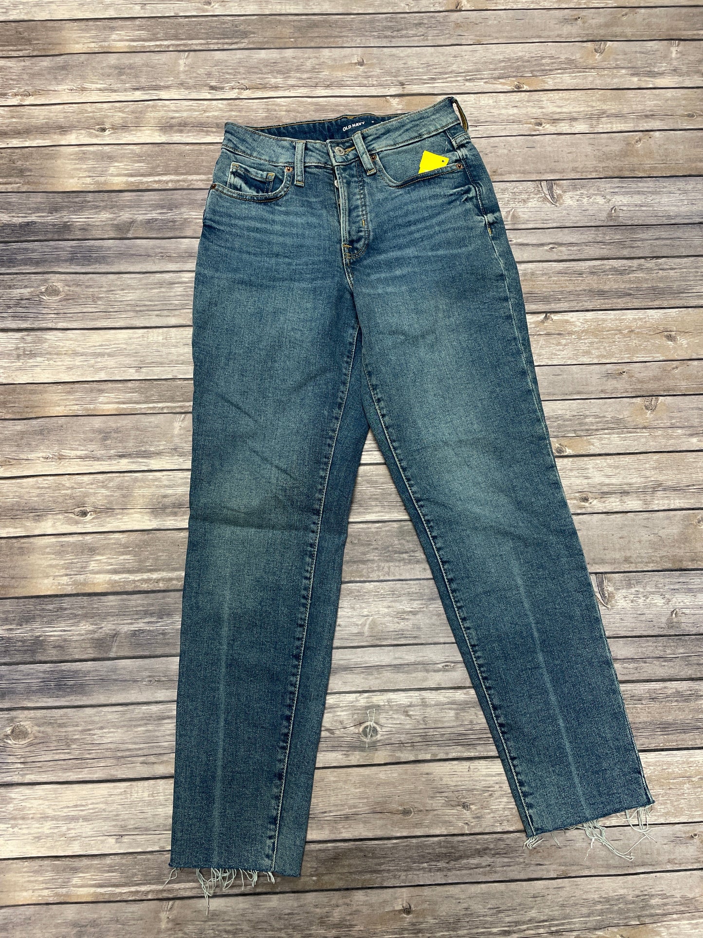 Jeans Straight By Old Navy In Blue Denim, Size: 0