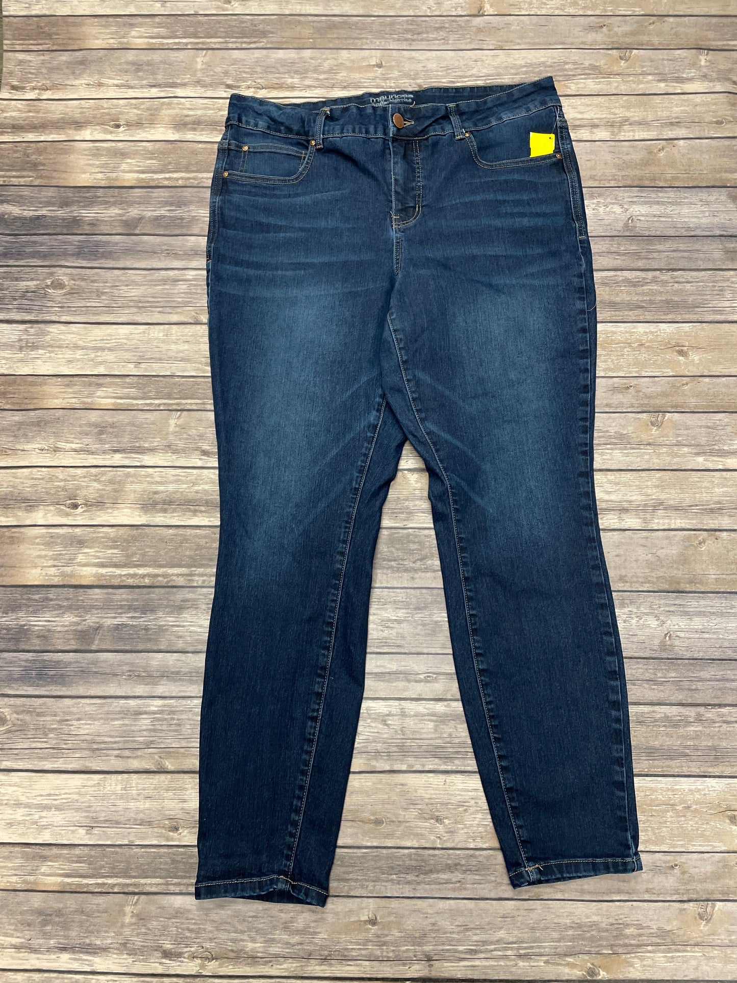 Jeans Skinny By Maurices In Blue Denim, Size: 18