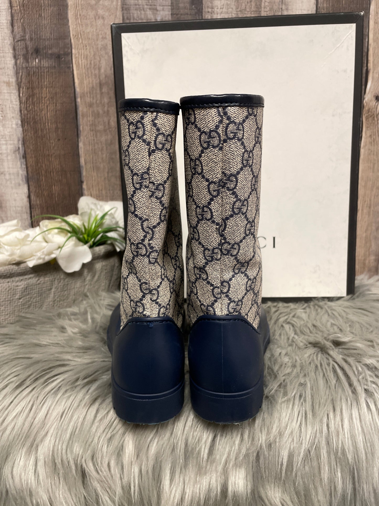 Boots Luxury Designer By Gucci In Blue