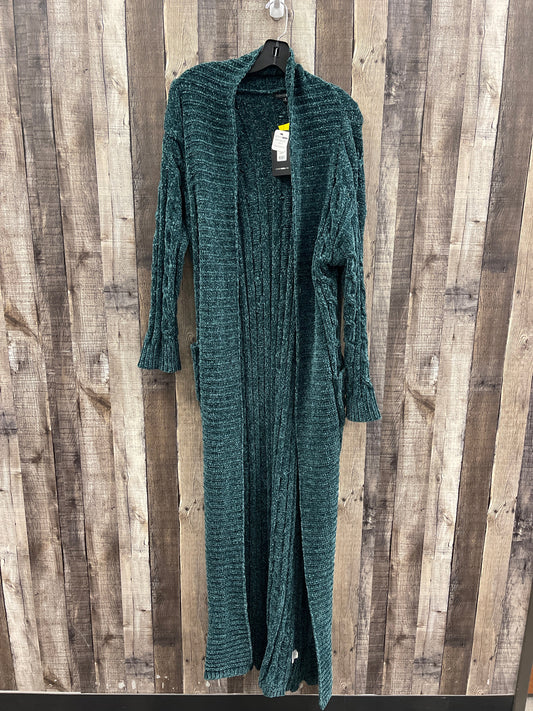 Sweater Cardigan By Fashion Nova In Green, Size: S