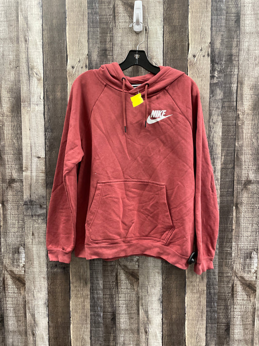 Athletic Sweatshirt Hoodie By Nike In Red, Size: M