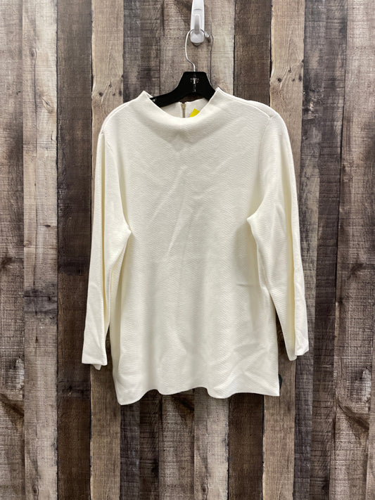 Sweater By Chicos In White, Size: L