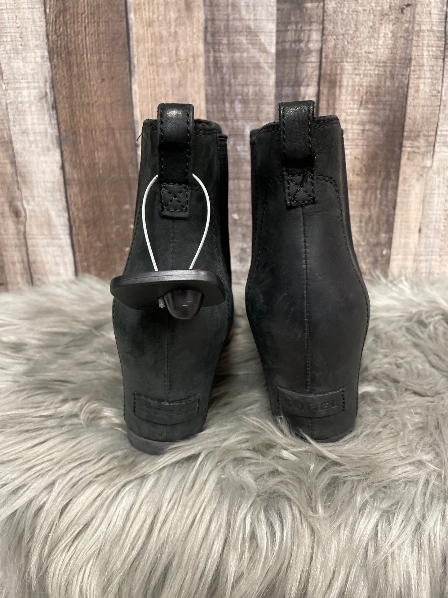 Boots Ankle Heels By Sorel In Black, Size: 9.5