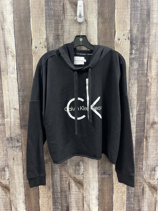 Sweatshirt Hoodie By Calvin Klein In Black, Size: Xl