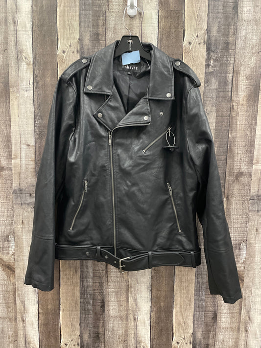 Jacket Moto By Cme In Black, Size: Xxl