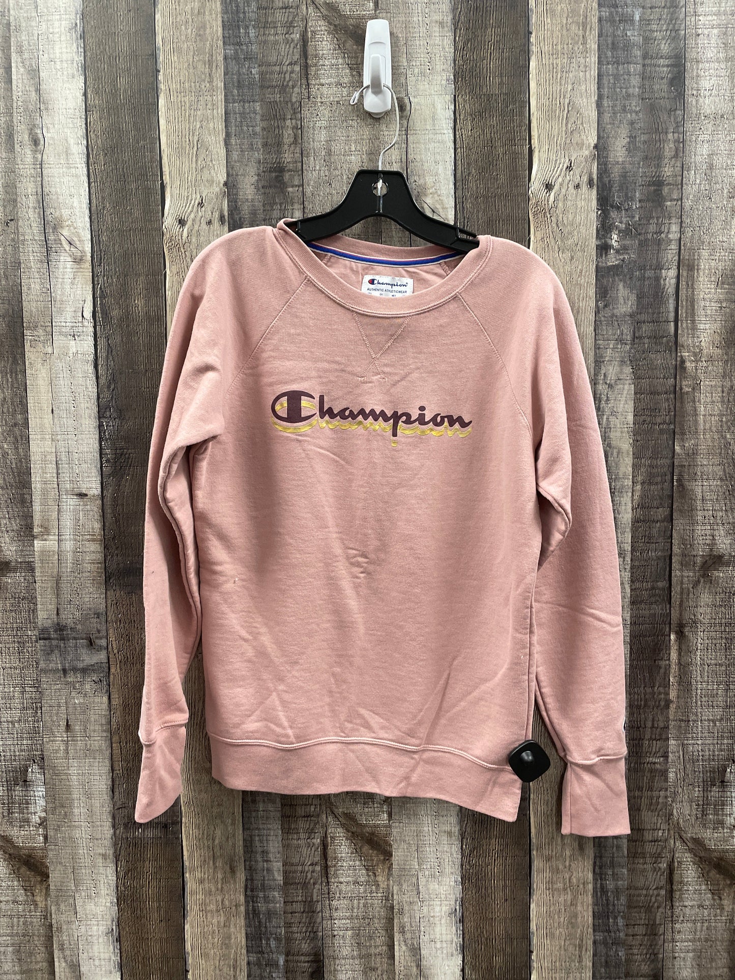 Sweatshirt Crewneck By Champion In Pink, Size: S