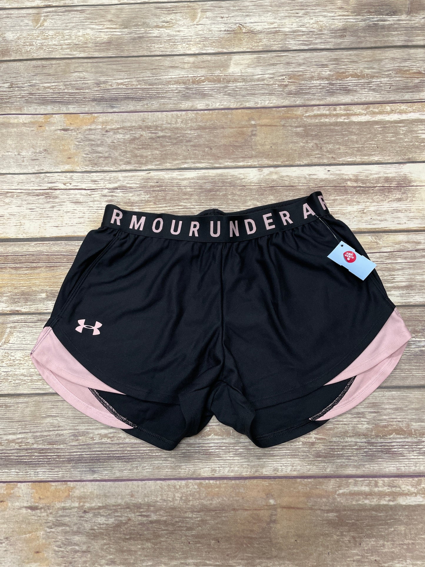 Athletic Shorts By Under Armour In Black & Pink, Size: S