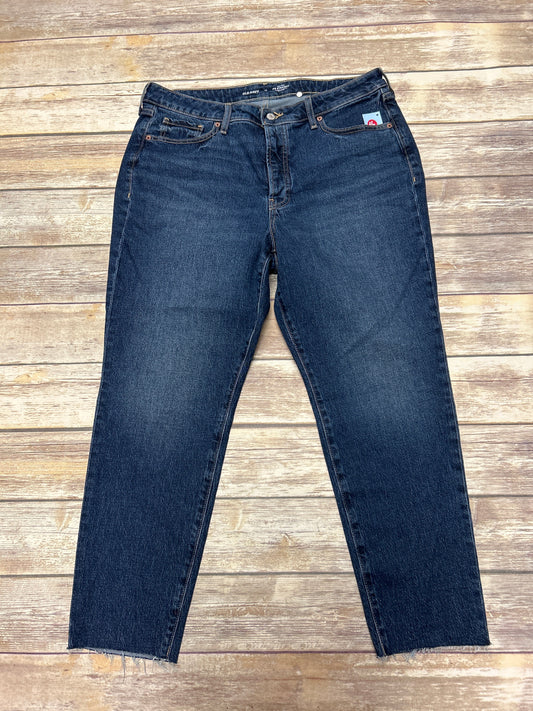 Jeans Straight By Old Navy In Blue Denim, Size: 16