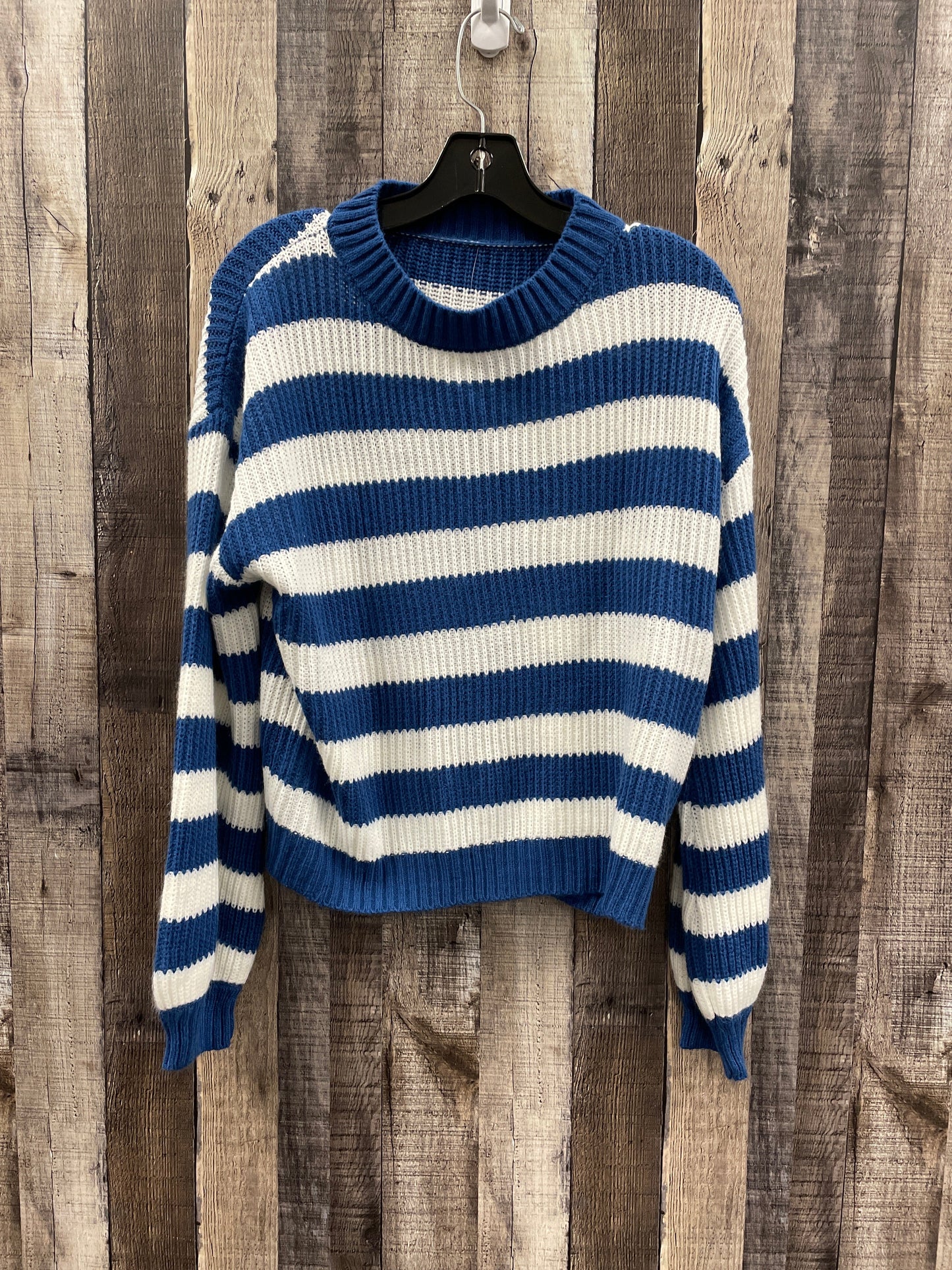 Sweater By Shein In Blue & White, Size: Xs