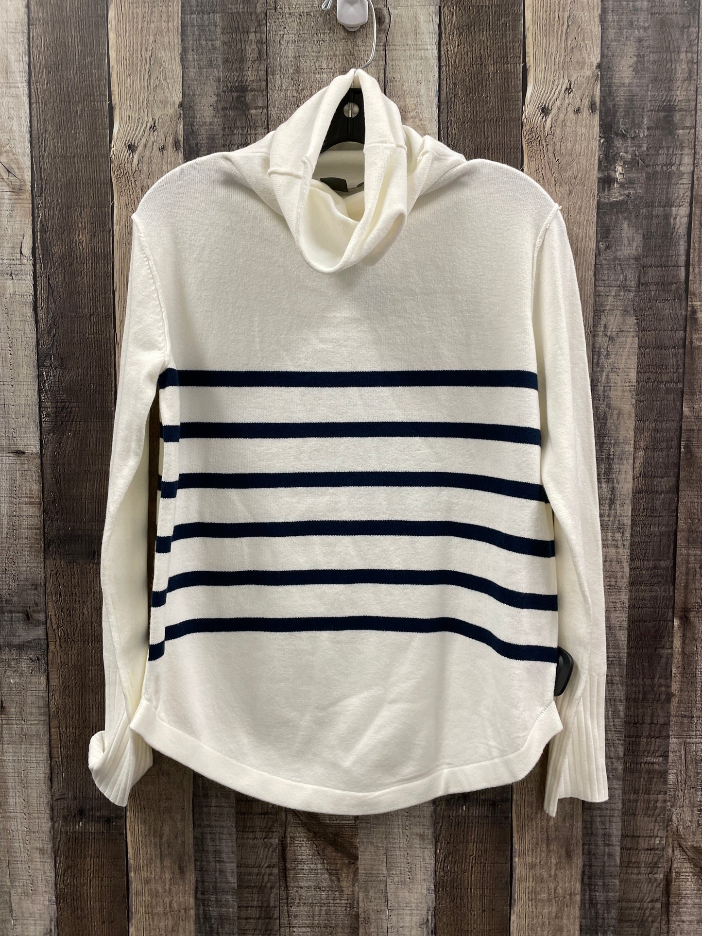 Sweater By French Connection In Blue & White, Size: M