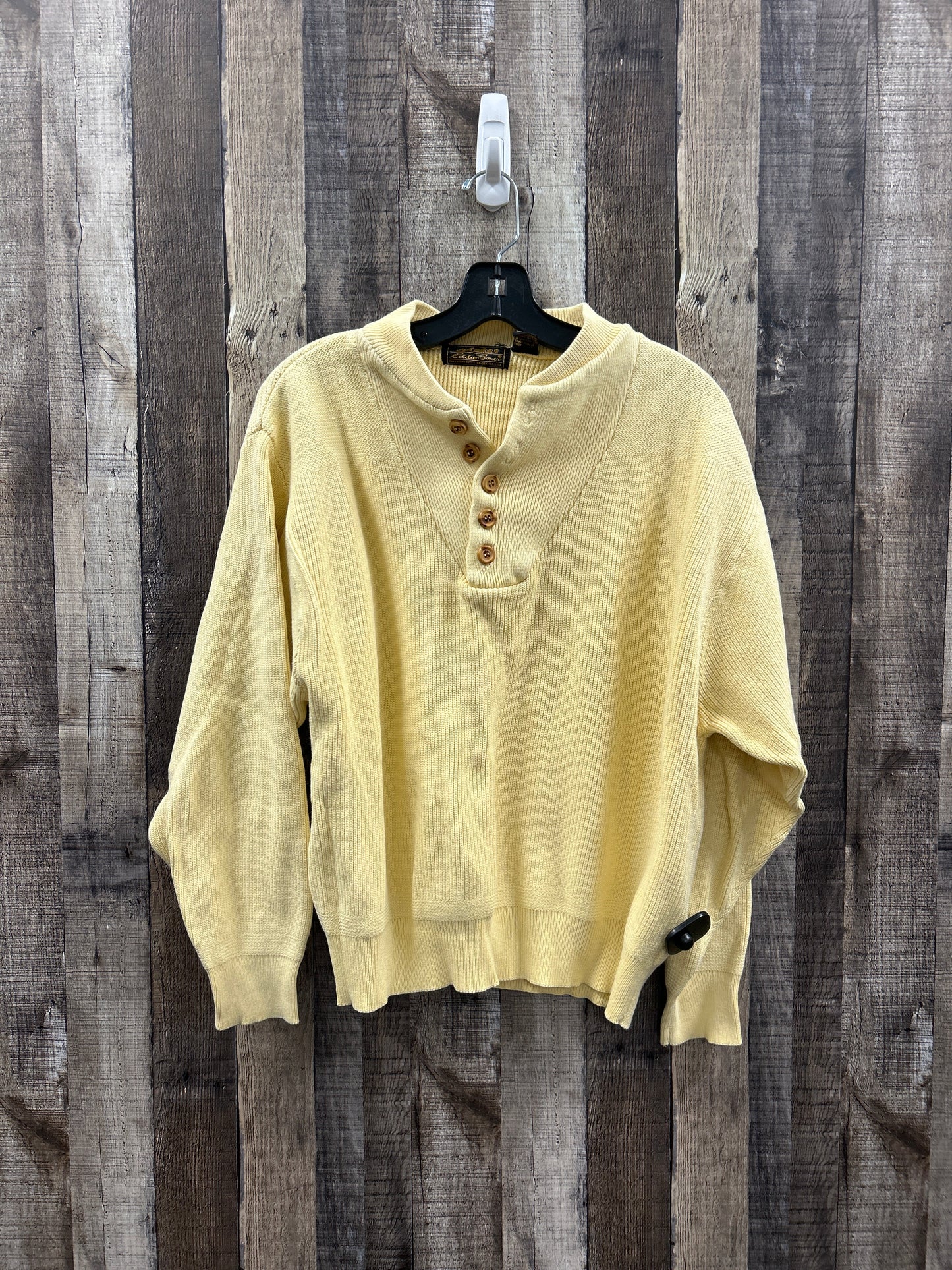 Sweater By Eddie Bauer In Yellow, Size: Xl