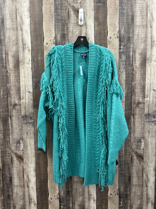 Sweater Cardigan By Scoop In Teal, Size: L