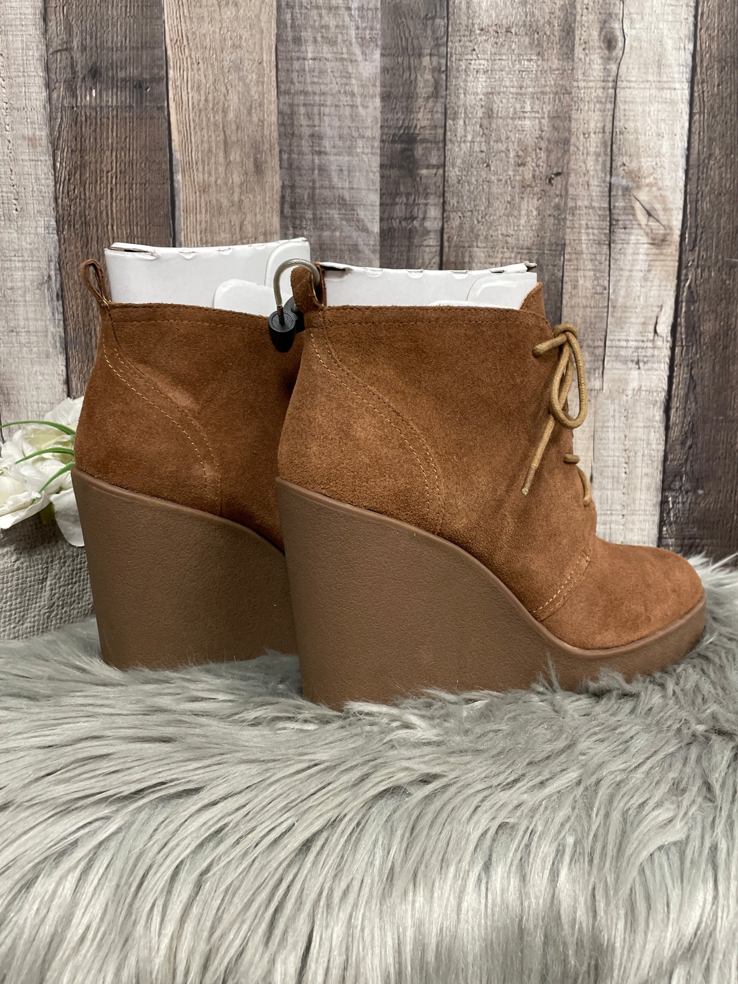 Boots Ankle Heels By Jessica Simpson In Tan, Size: 10