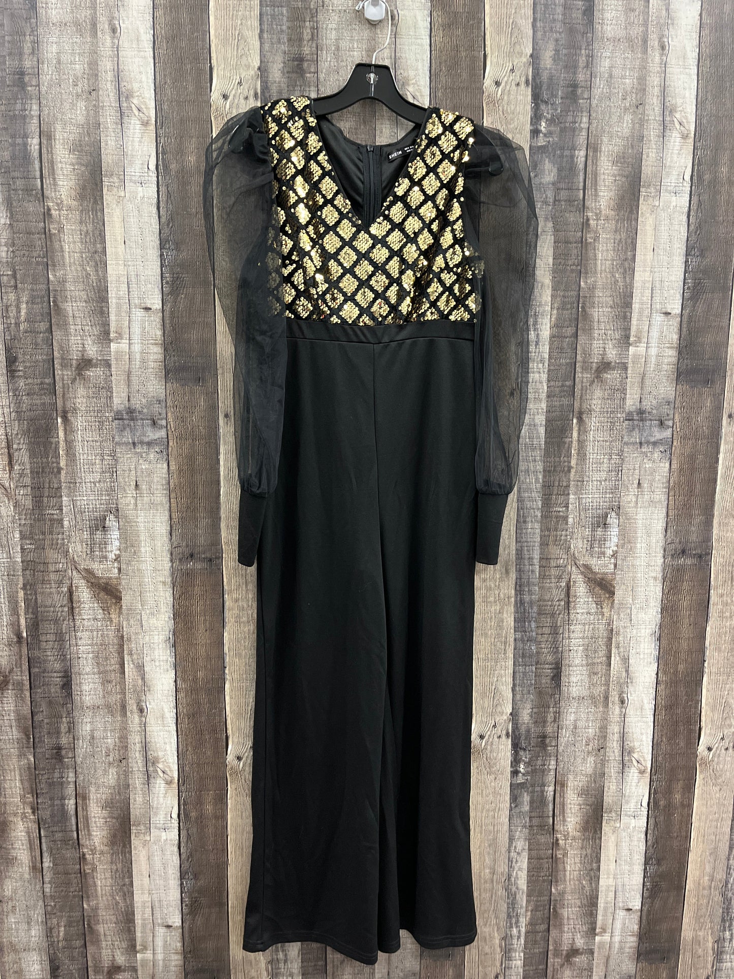 Jumpsuit By Shein In Black & Gold, Size: M