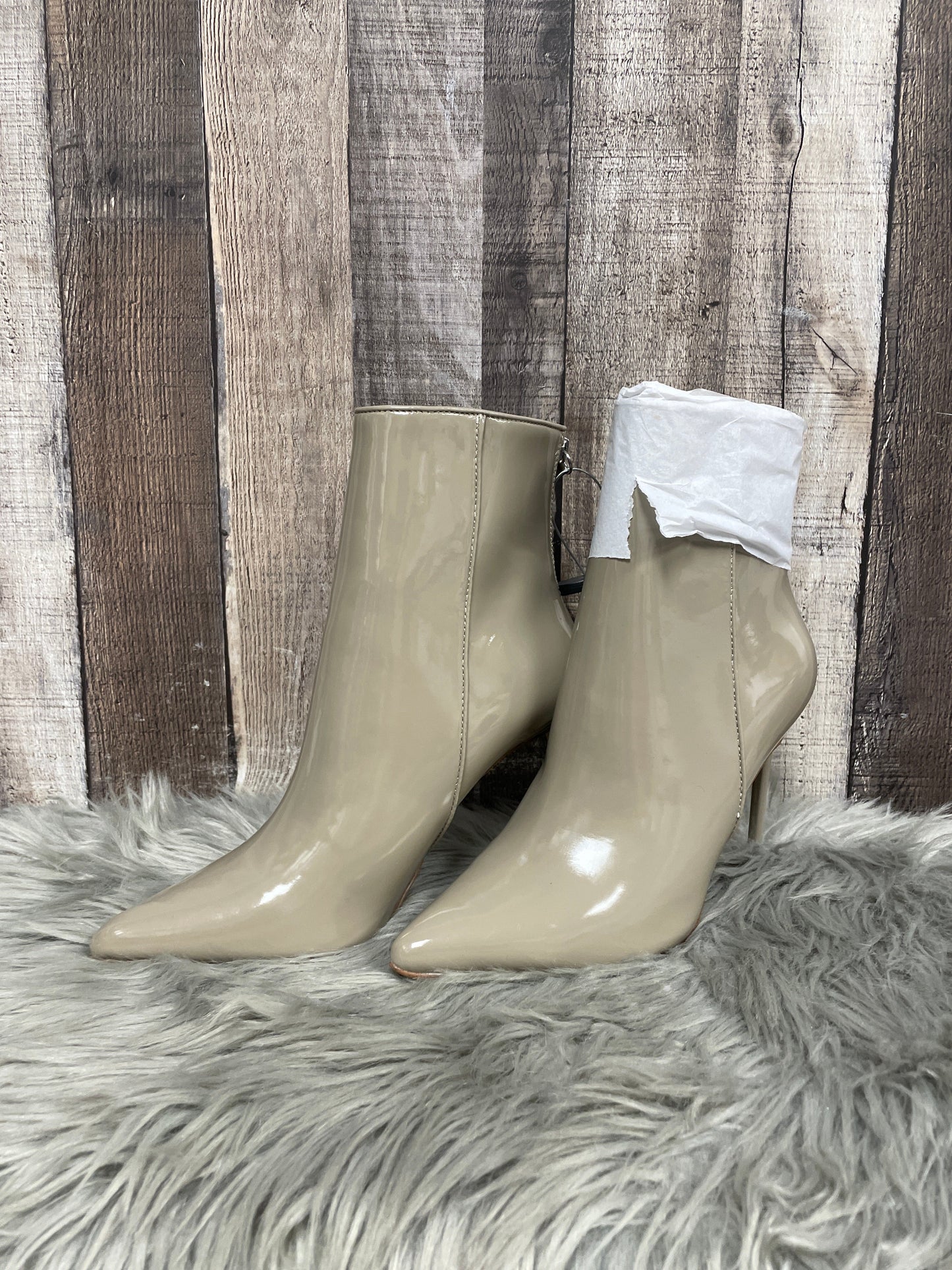 Boots Ankle Heels By Steve Madden In Taupe, Size: 8.5