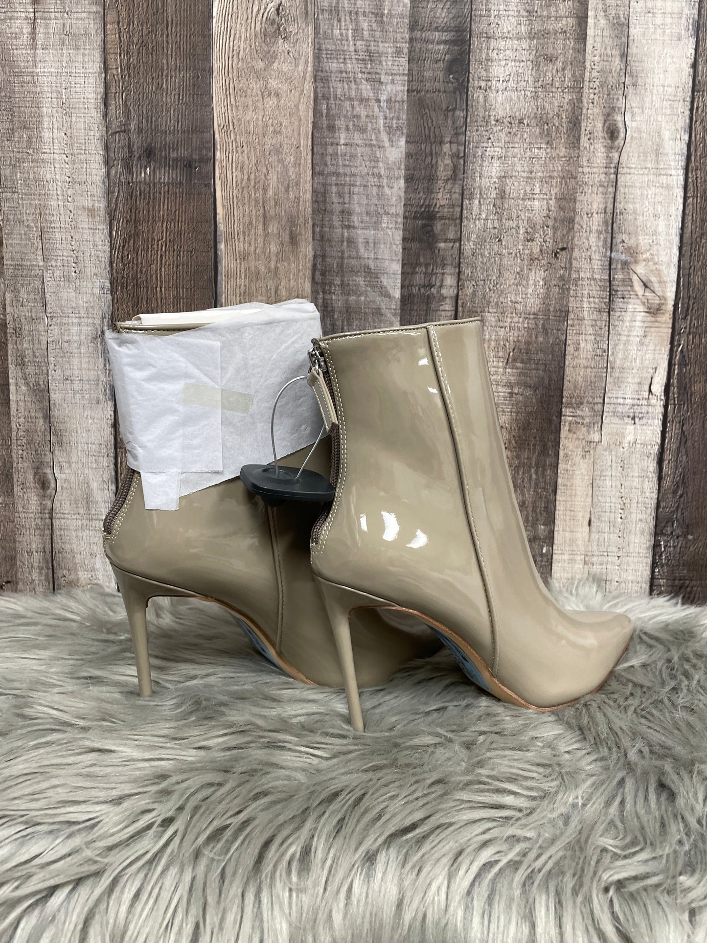 Boots Ankle Heels By Steve Madden In Taupe, Size: 8.5