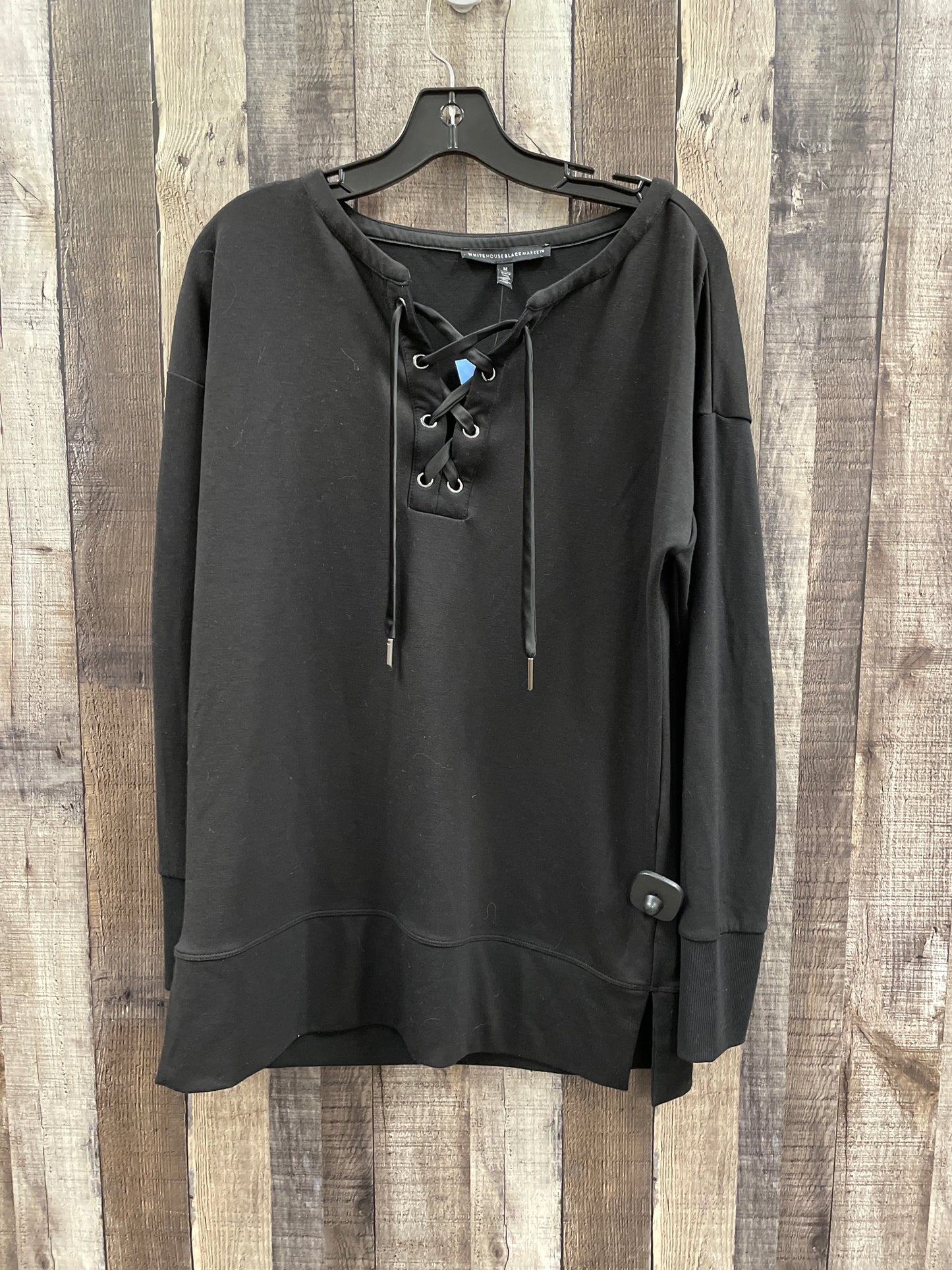 Tunic Long Sleeve By White House Black Market In Black, Size: M