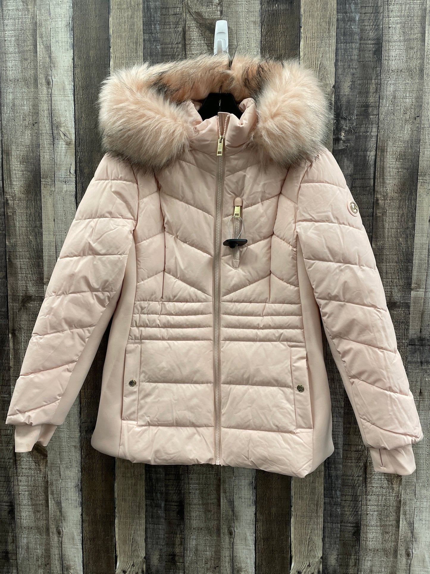 Coat Designer By Michael Kors In Pink, Size: L