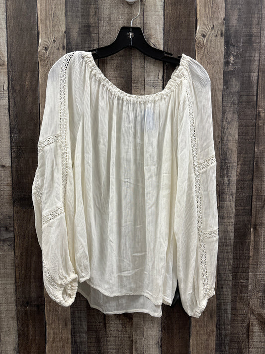 Top Long Sleeve By Sanctuary In White, Size: L